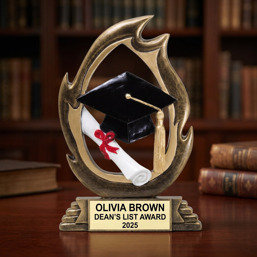 Graduation Trophy Award | Personalized Gift | Custom Engraved | Academic Achievement | Valedictorian | Class of 2024/2025 - View 5