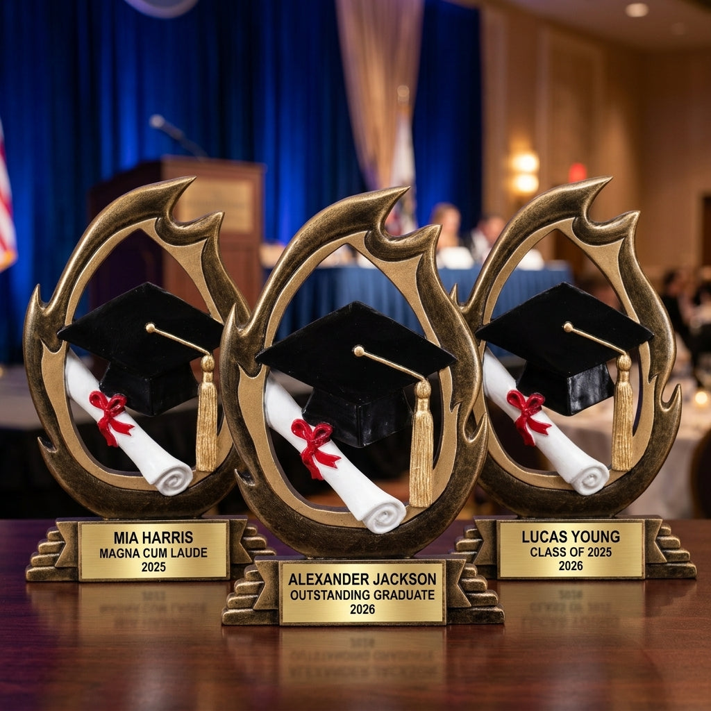 Graduation Trophy Award | Personalized Gift | Custom Engraved | Academic Achievement | Valedictorian | Class of 2024/2025 - View 6