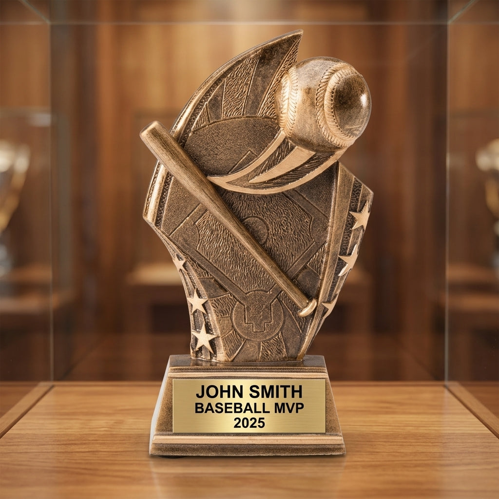 Baseball Award Trophy | Personalized | Custom Engraved | Baseball MVP Award | Team Awards | Coach Gift | Little League Trophy - View 1