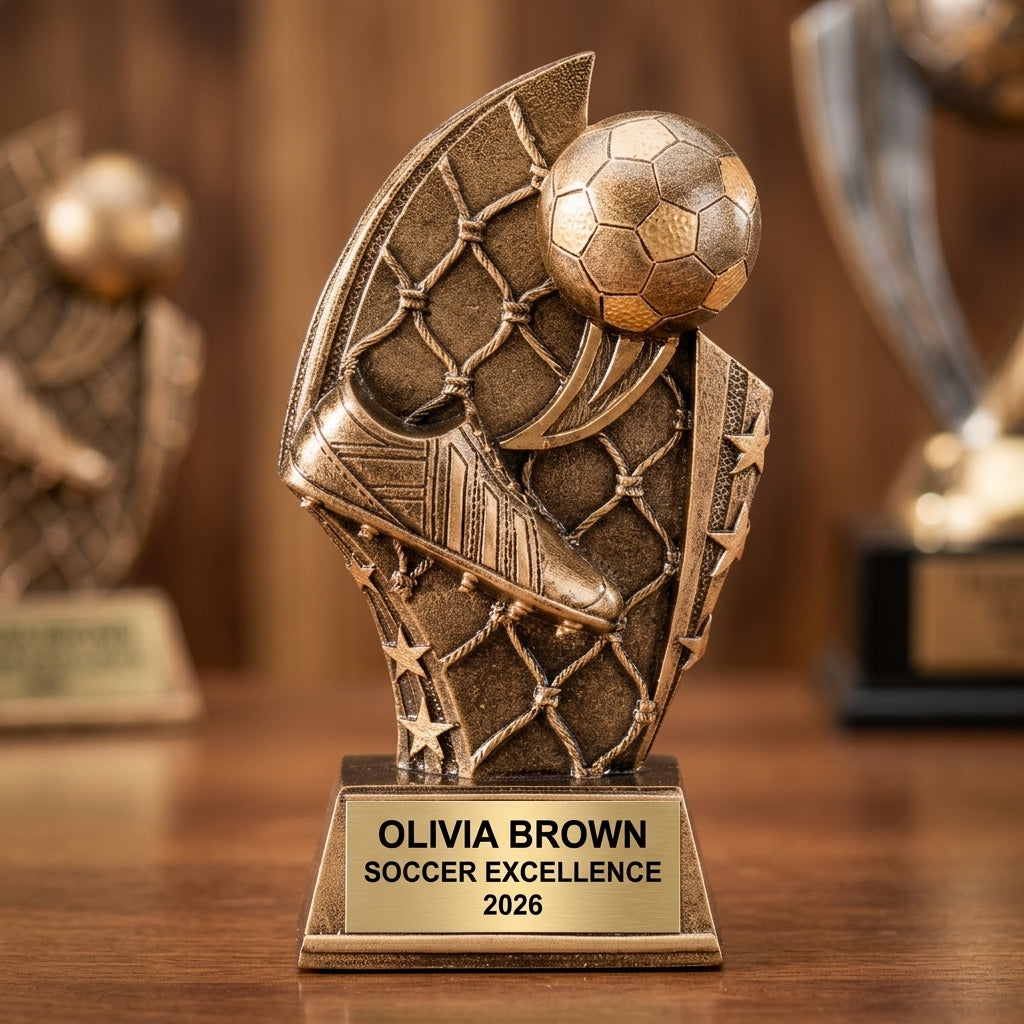 Personalized | Soccer Award | Custom Engraved | Soccer Trophy | Personalized Award | Youth Soccer | Team Banquet | MVP Award - View 1