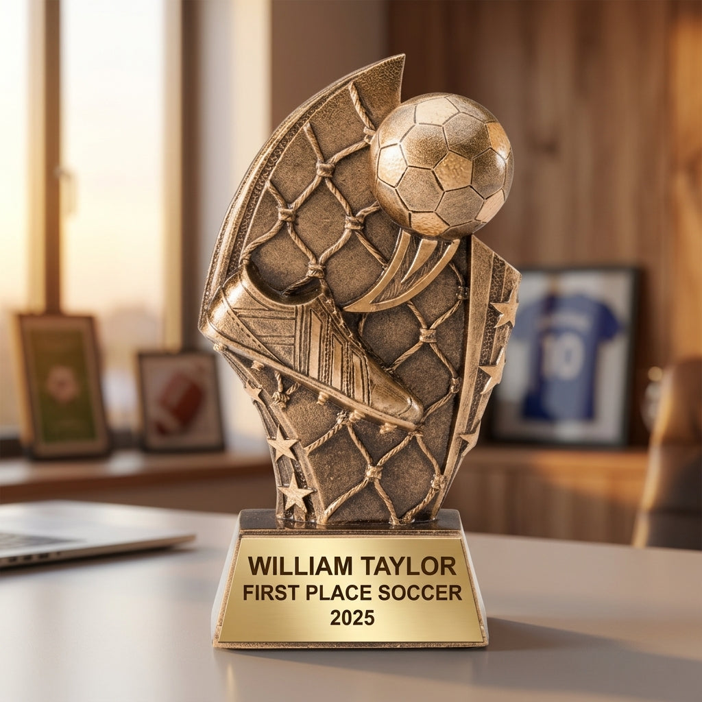 Personalized | Soccer Award | Custom Engraved | Soccer Trophy | Personalized Award | Youth Soccer | Team Banquet | MVP Award - View 5