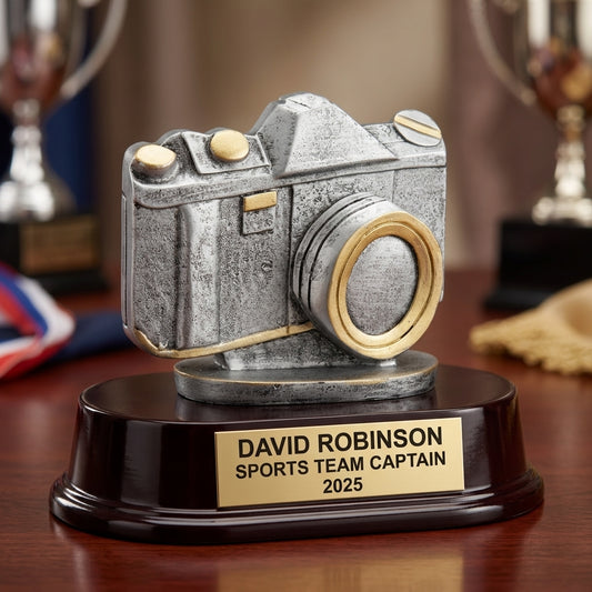Sports Trophy Award | Personalized Camera Award | Custom Engraved | Team Award | Photo Award | Achievement Trophy - View 2