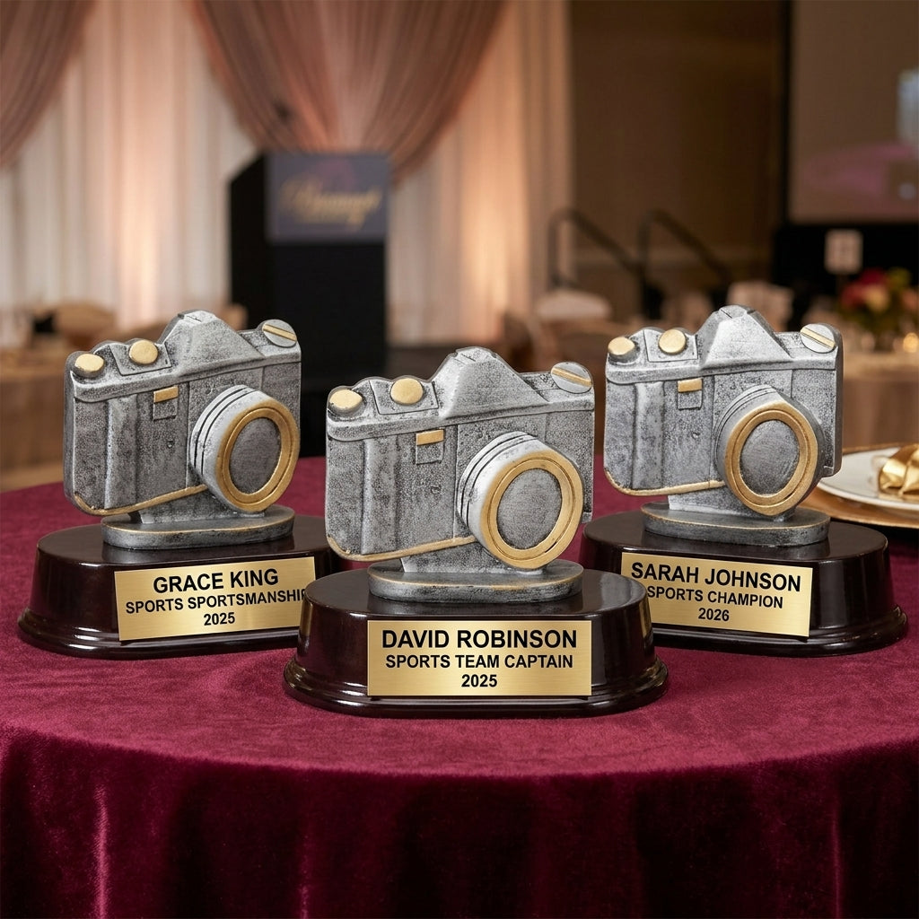 Sports Trophy Award | Personalized Camera Award | Custom Engraved | Team Award | Photo Award | Achievement Trophy - View 6