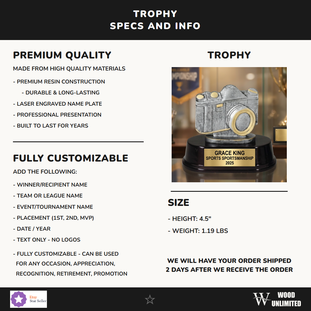 Sports Resin Figure Trophy 4.5"