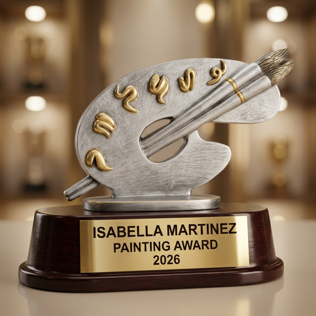 Personalized Artist Pallet Award - custom laser engraved - view 4