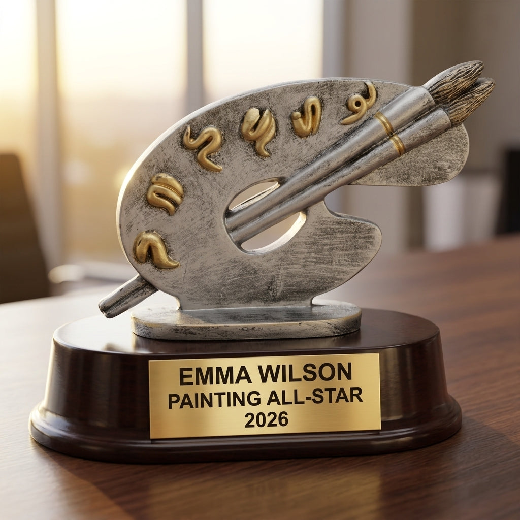 Personalized Artist Pallet Award - custom laser engraved - view 5