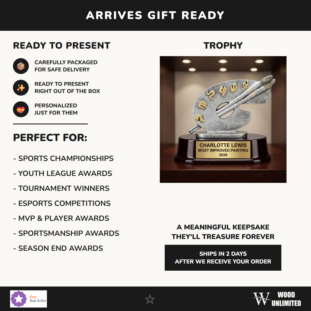 Artist Pallet Award Gift Ready - perfect for awards ceremonies, recognition, and celebrations