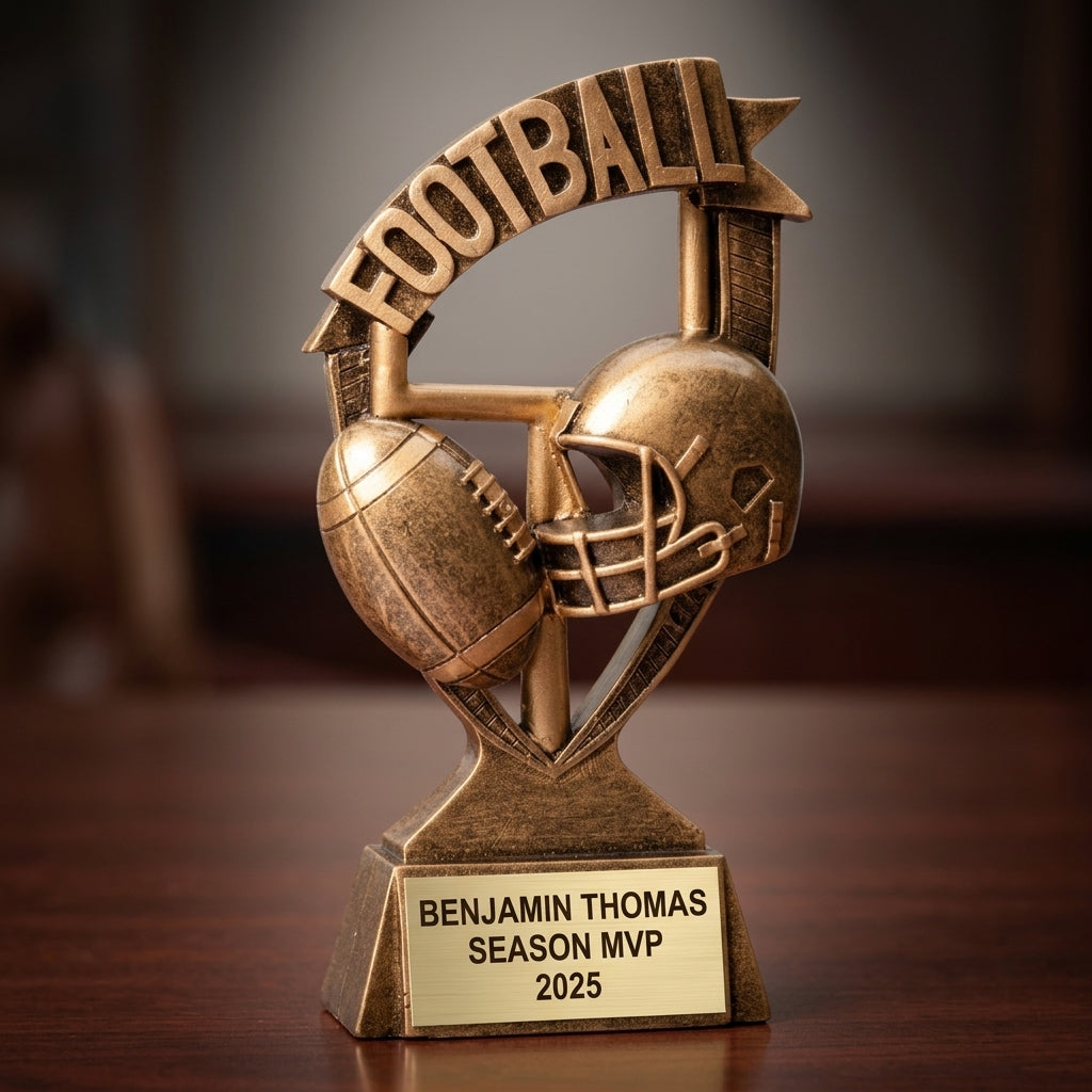 Personalized | Football Award | Custom Engraved | Football Trophy | Personalized Award | Youth Football | Team Recognition | MVP Award - View 2