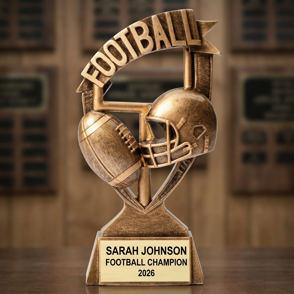 Personalized | Football Award | Custom Engraved | Football Trophy | Personalized Award | Youth Football | Team Recognition | MVP Award - View 3
