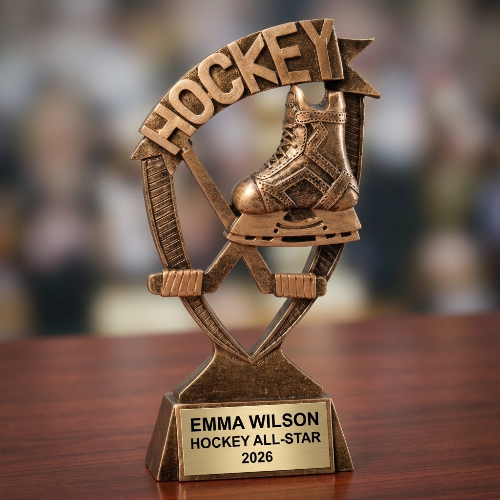 Personalized | Hockey Award | Custom Engraved | Hockey Trophy | Personalized Award | Engraved Hockey | Custom Trophy | Youth Hockey - View 2