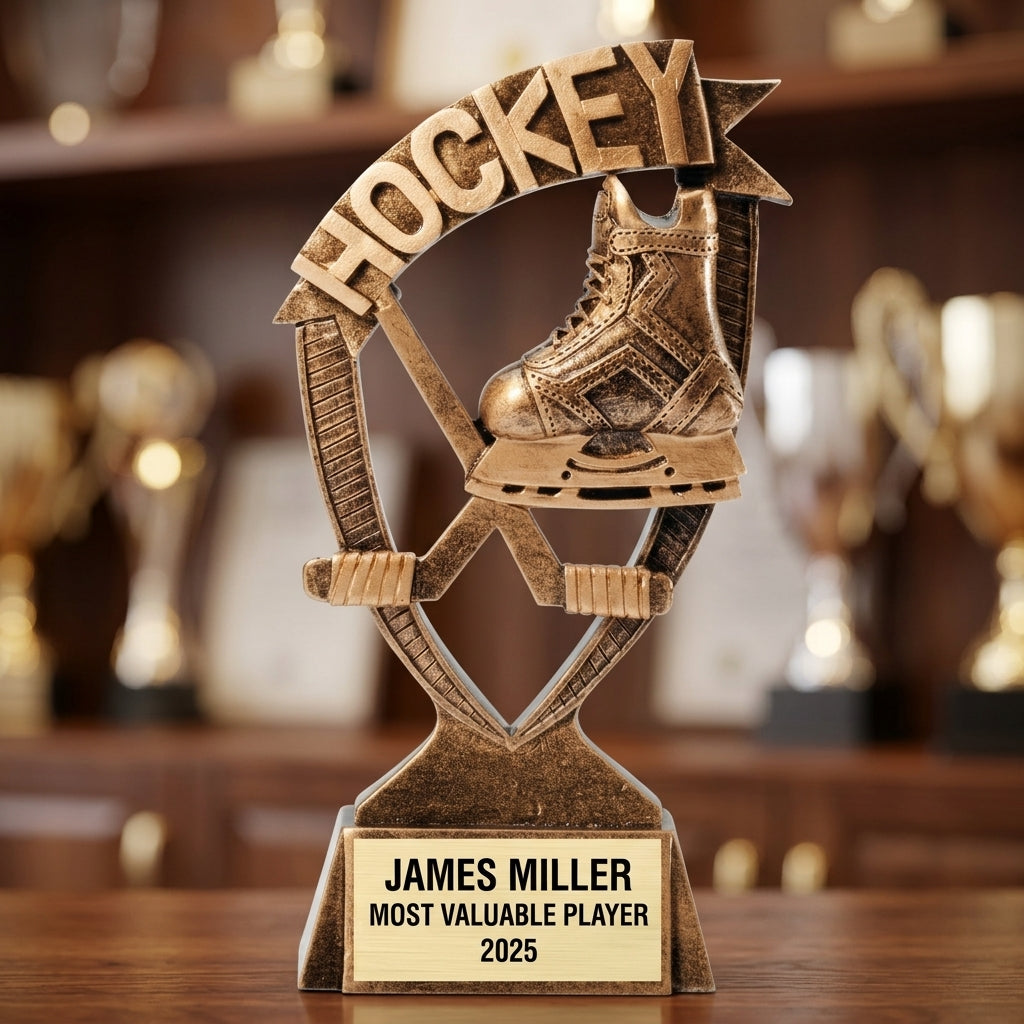 Personalized | Hockey Award | Custom Engraved | Hockey Trophy | Personalized Award | Engraved Hockey | Custom Trophy | Youth Hockey - View 4