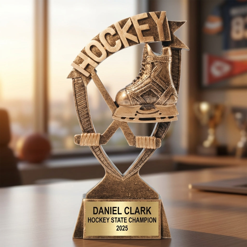 Personalized | Hockey Award | Custom Engraved | Hockey Trophy | Personalized Award | Engraved Hockey | Custom Trophy | Youth Hockey - View 5