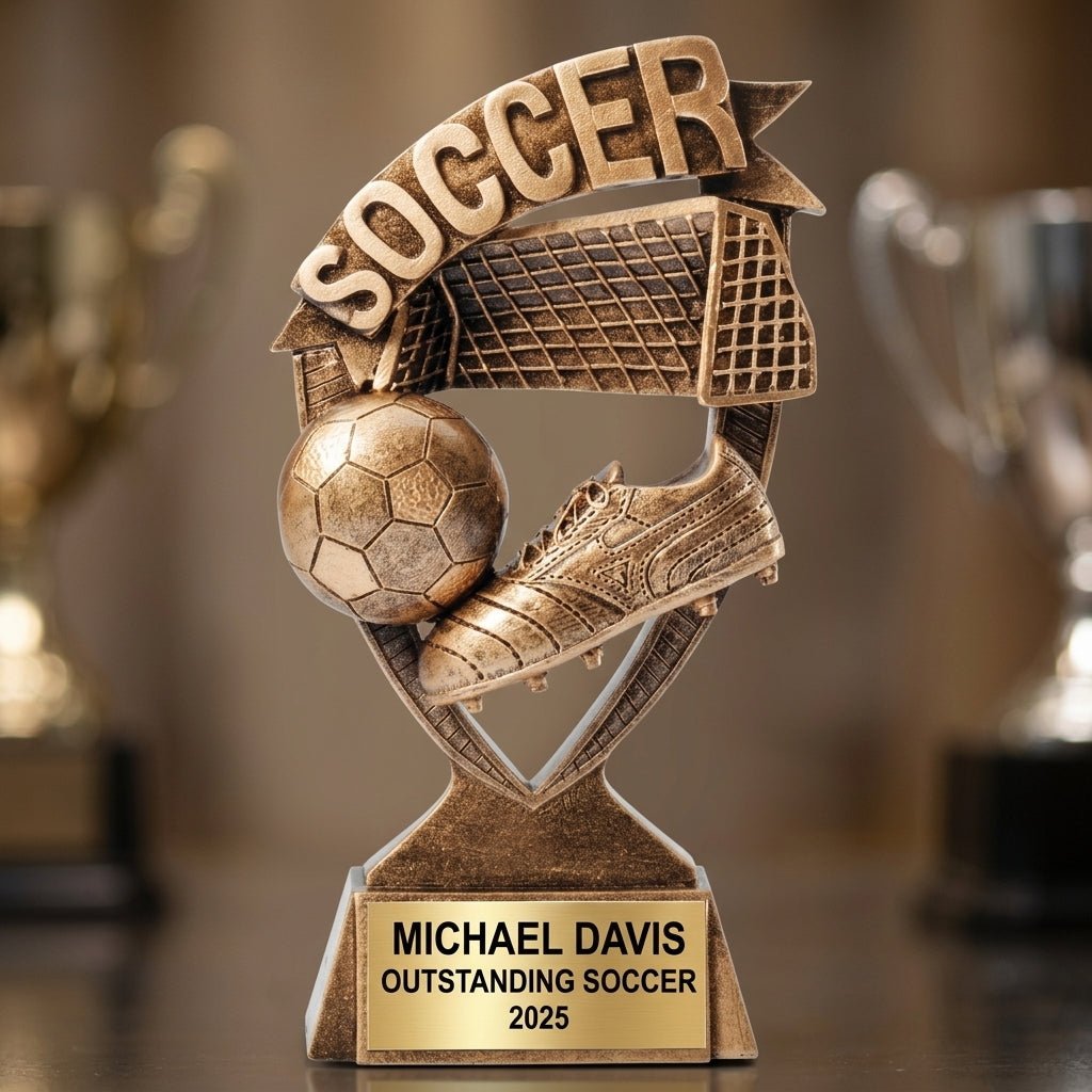 Personalized | Soccer Award | Custom Engraved | Soccer Trophy | Personalized Soccer | Engraved Award | Youth Soccer | Team Trophy - View 1