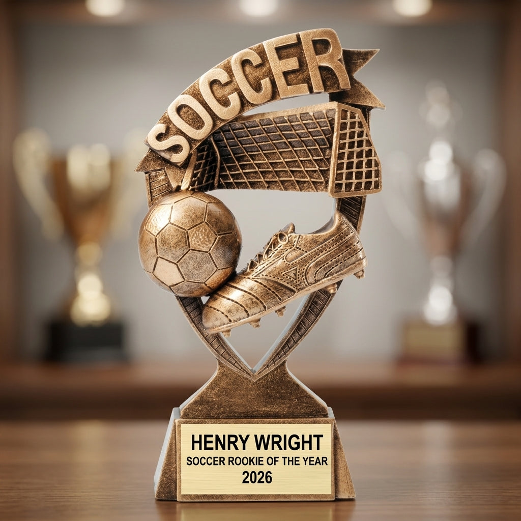 Personalized | Soccer Award | Custom Engraved | Soccer Trophy | Personalized Soccer | Engraved Award | Youth Soccer | Team Trophy - View 4