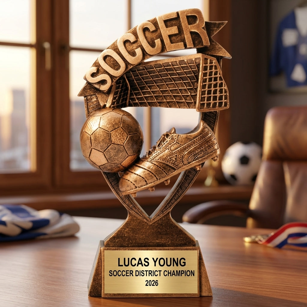 Personalized | Soccer Award | Custom Engraved | Soccer Trophy | Personalized Soccer | Engraved Award | Youth Soccer | Team Trophy - View 5
