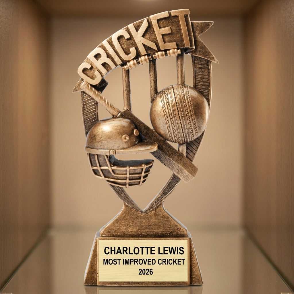 Personalized | Cricket Award | Custom Engraved | Cricket Trophy | Personalized Award | Engraved Cricket | Custom Team | Youth League - View 1