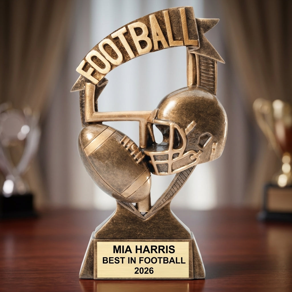 Personalized | Football Award | Custom Engraved | Football Trophy | Personalized Award | Engraved Trophy | Championship | MVP Award - View 2