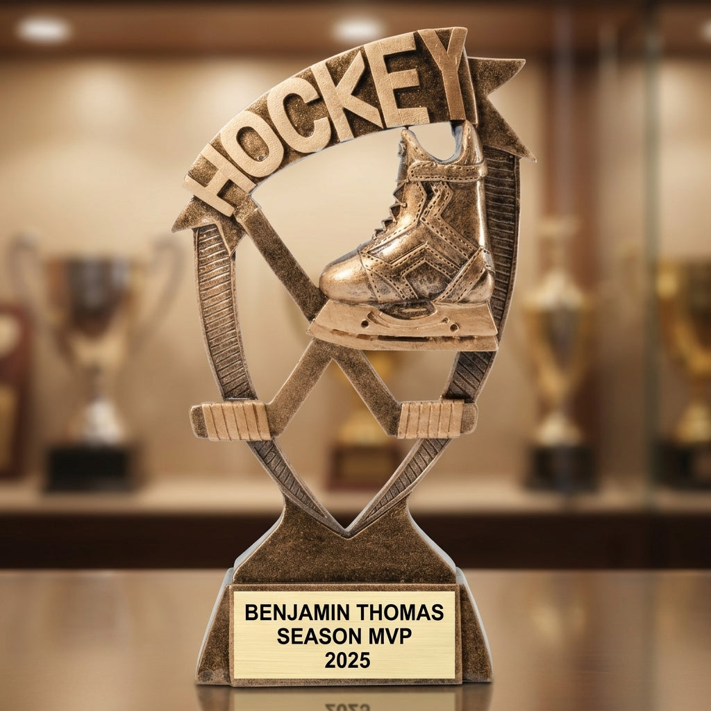 Personalized | Hockey Award | Custom Engraved | Hockey Trophy | Personalized Award | Engraved Hockey | MVP Trophy | Youth Hockey - View 1