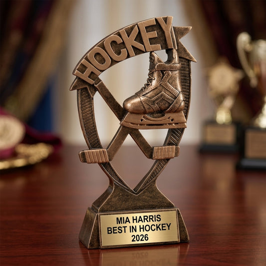Personalized | Hockey Award | Custom Engraved | Hockey Trophy | Personalized Award | Engraved Hockey | MVP Trophy | Youth Hockey - View 2