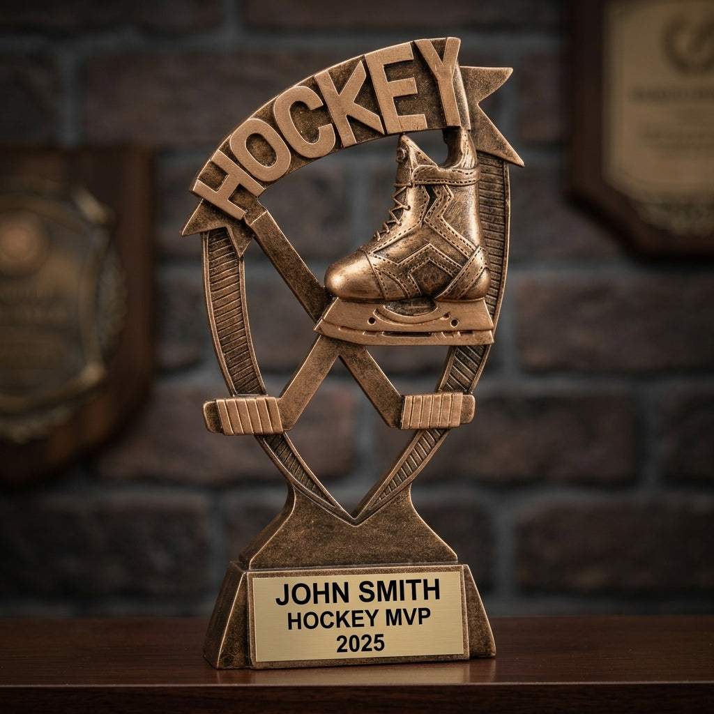 Personalized | Hockey Award | Custom Engraved | Hockey Trophy | Personalized Award | Engraved Hockey | MVP Trophy | Youth Hockey - View 3
