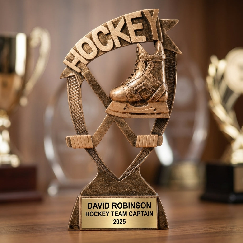 Personalized | Hockey Award | Custom Engraved | Hockey Trophy | Personalized Award | Engraved Hockey | MVP Trophy | Youth Hockey - View 4