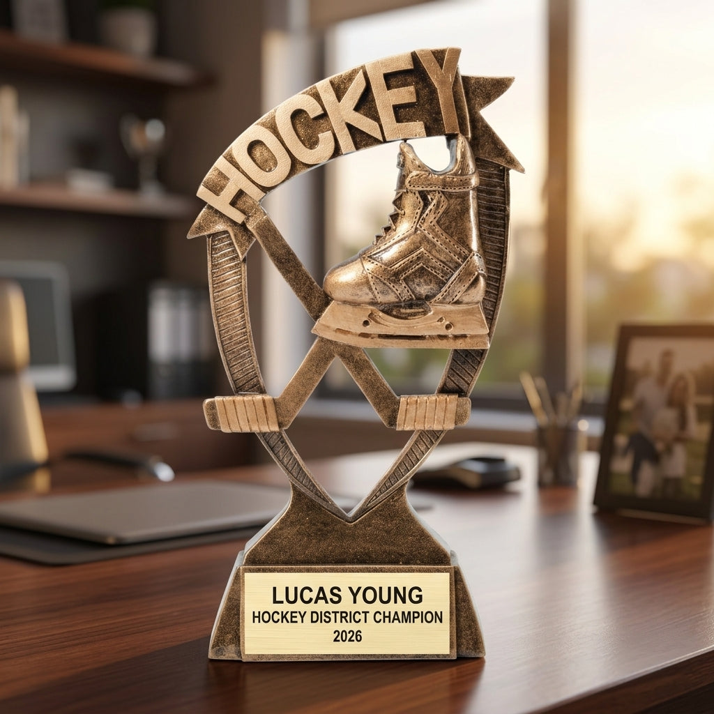 Personalized | Hockey Award | Custom Engraved | Hockey Trophy | Personalized Award | Engraved Hockey | MVP Trophy | Youth Hockey - View 5