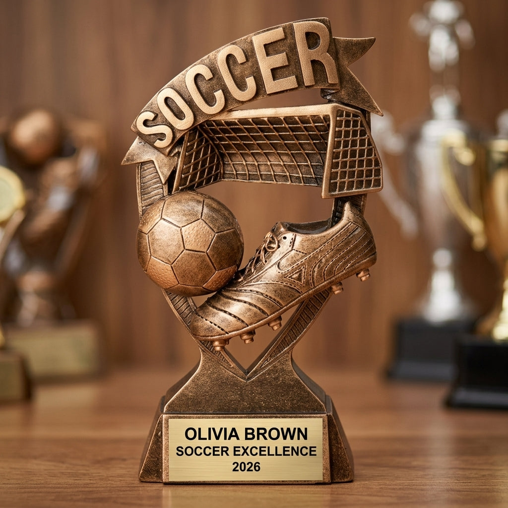 Personalized | Soccer Award | Custom Engraved | Soccer Trophy | Personalized Award | Youth Soccer | Team Award | MVP Trophy | Coach Gift - View 1