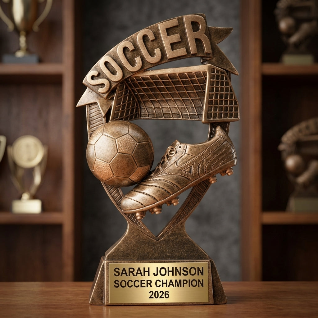 Personalized | Soccer Award | Custom Engraved | Soccer Trophy | Personalized Award | Youth Soccer | Team Award | MVP Trophy | Coach Gift - View 3