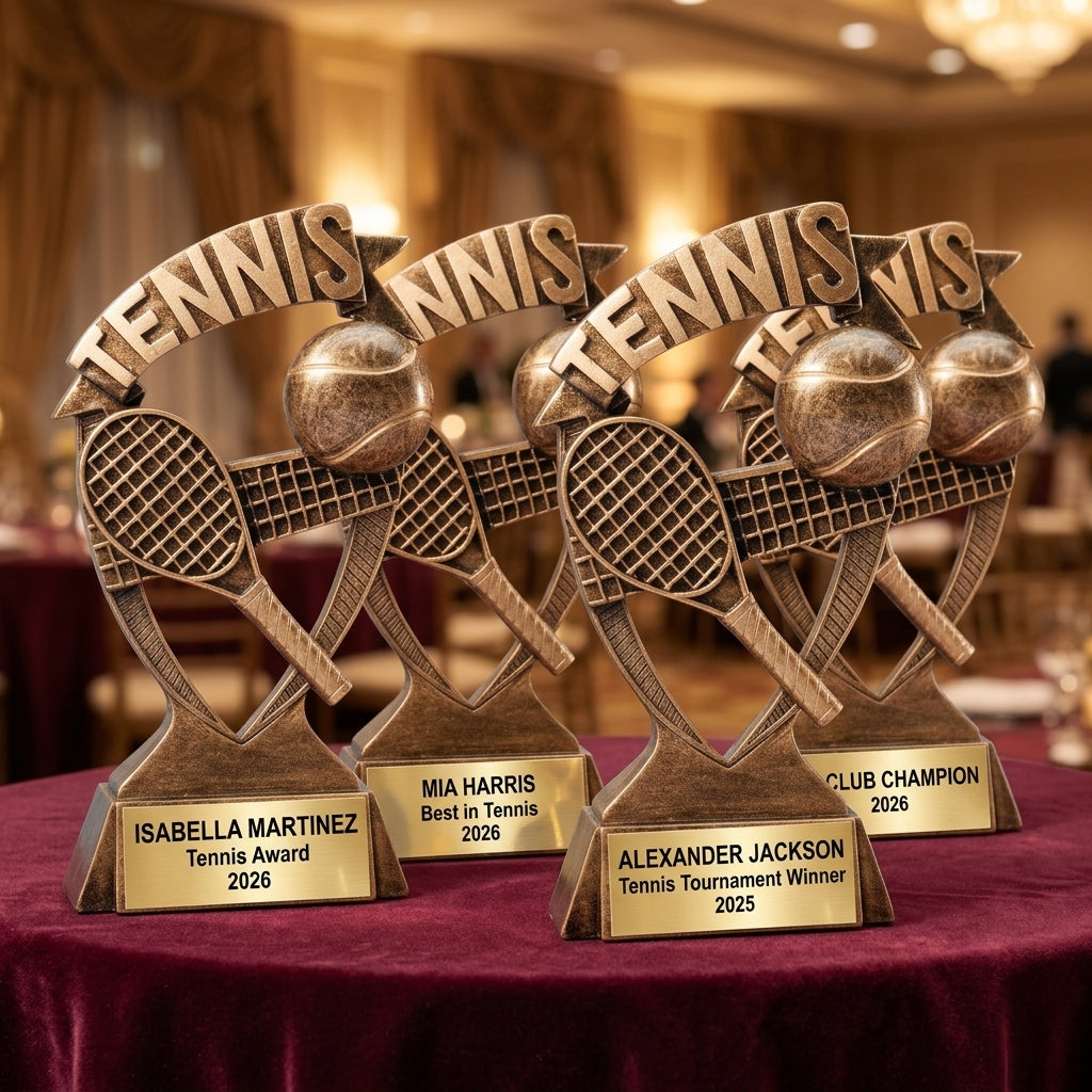 Personalized | Tennis Award | Custom Engraved | Tennis Trophy | Personalized Award | Youth Tennis | Team Coach | Championship | MVP Award - View 6