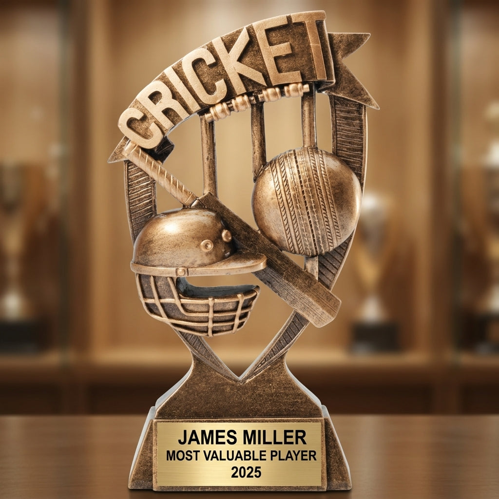 Personalized | Cricket Award | Custom Engraved | Cricket Trophy | Personalized Cricket Award | Engraved Cricket | MVP Trophy - View 1