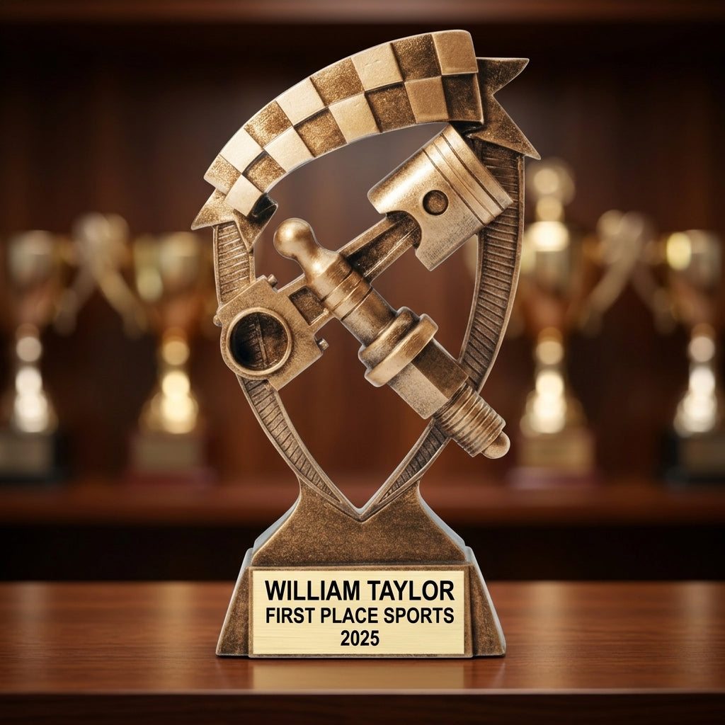 Personalized | Automotive Racing Award | Custom Engraved | Automotive Trophy | Racing Award | Car Enthusiast | Mechanic Gift - View 4