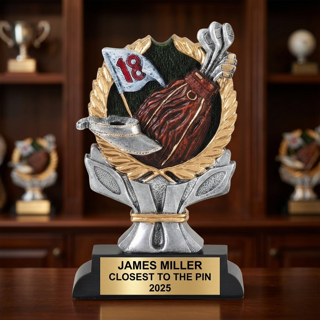 Golf Award Trophy | Personalized | Custom Engraved Golf Gift | Golf Tournament Award | Champion Prize - View 1
