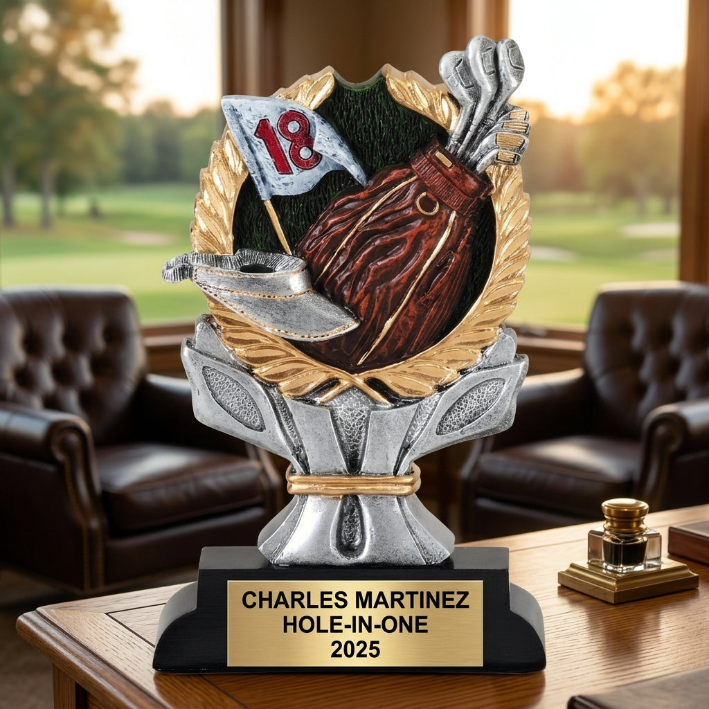 Golf Award Trophy | Personalized | Custom Engraved Golf Gift | Golf Tournament Award | Champion Prize - View 4