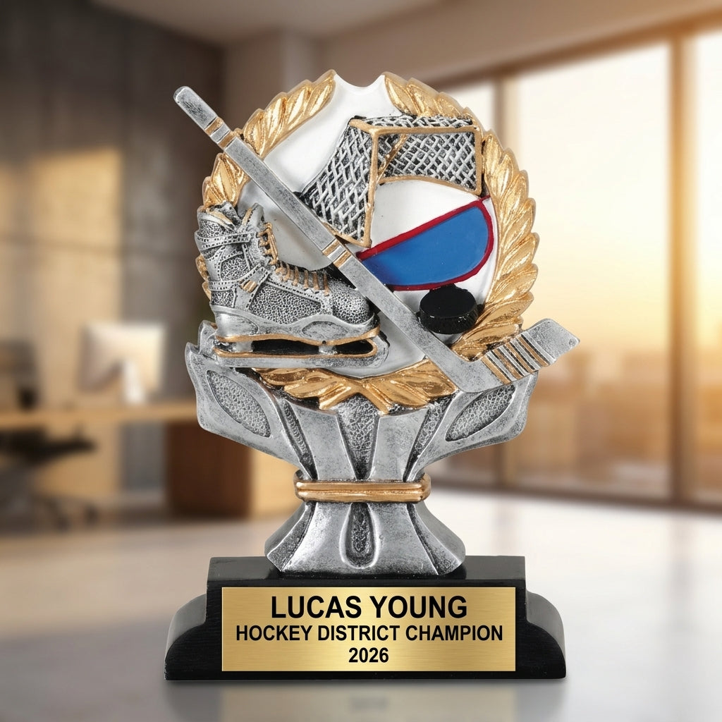 Hockey Award Trophy | Personalized Hockey Gift | Custom Engraved Name Plate | Hockey Player Award | Team Awards - View 5