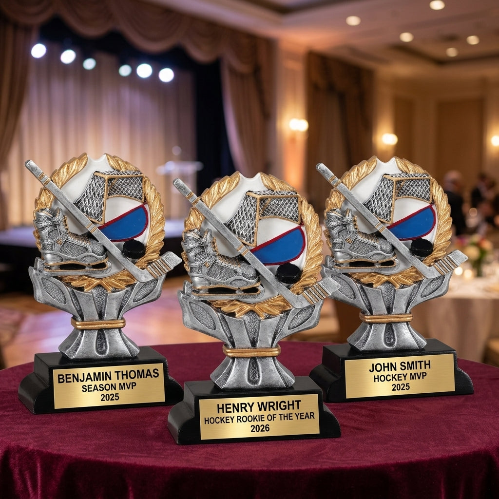 Hockey Award Trophy | Personalized Hockey Gift | Custom Engraved Name Plate | Hockey Player Award | Team Awards - View 6