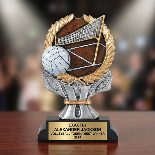 Volleyball Award Trophy | Personalized | Custom Engraved | Volleyball Gift | MVP | Tournament | Best Setter | Personalized Gift - View 2