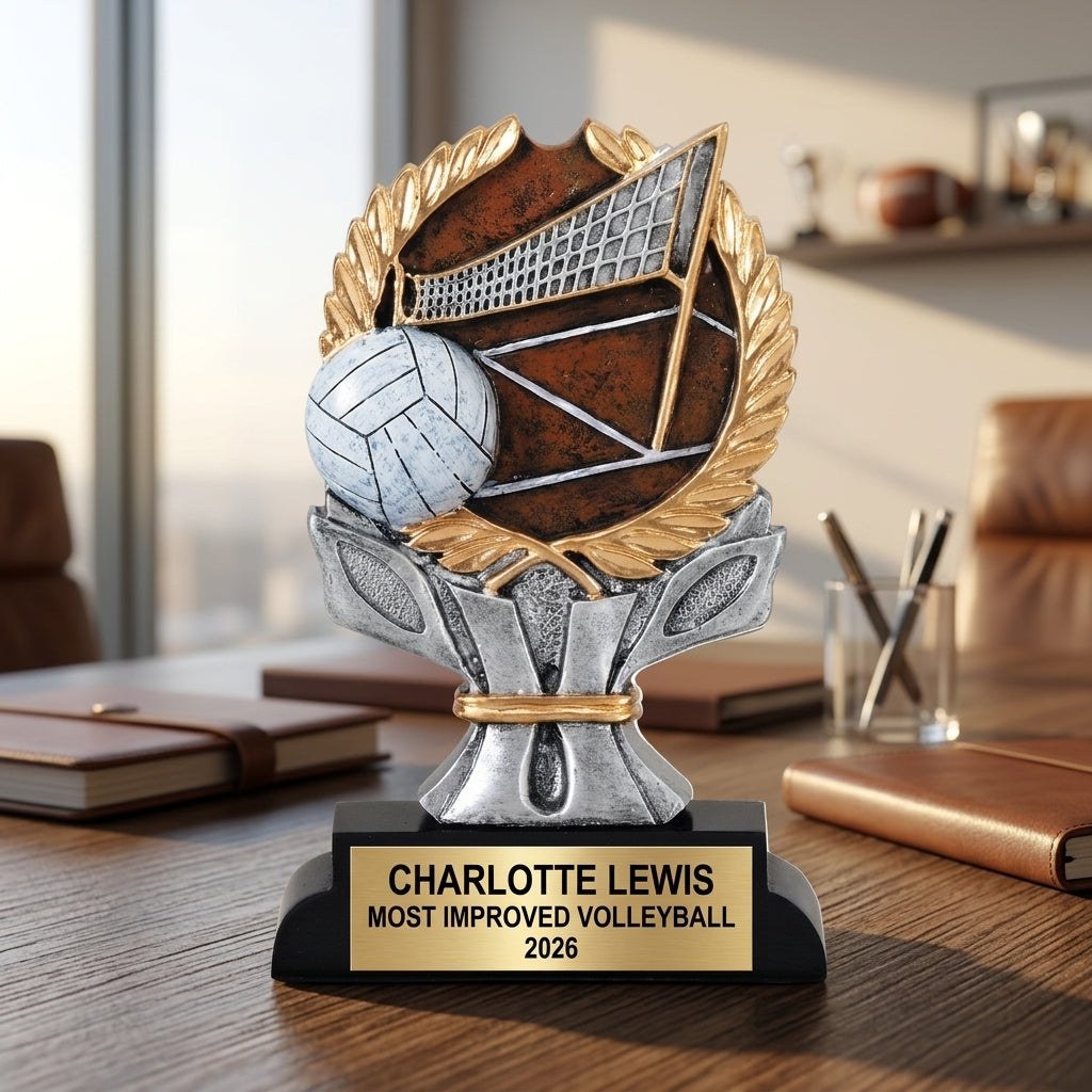 Volleyball Award Trophy | Personalized | Custom Engraved | Volleyball Gift | MVP | Tournament | Best Setter | Personalized Gift - View 5