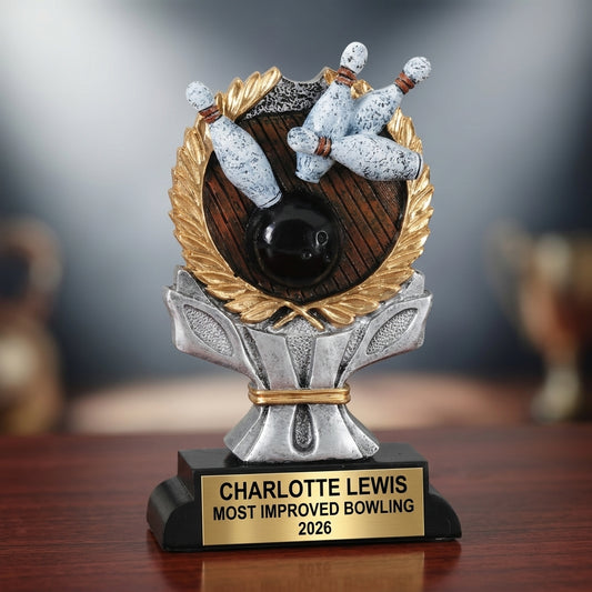 Bowling Award | Personalized Trophy | Custom Engraved | Bowling Tournament Trophy | Team Award | Personalized Bowling Gift - View 2