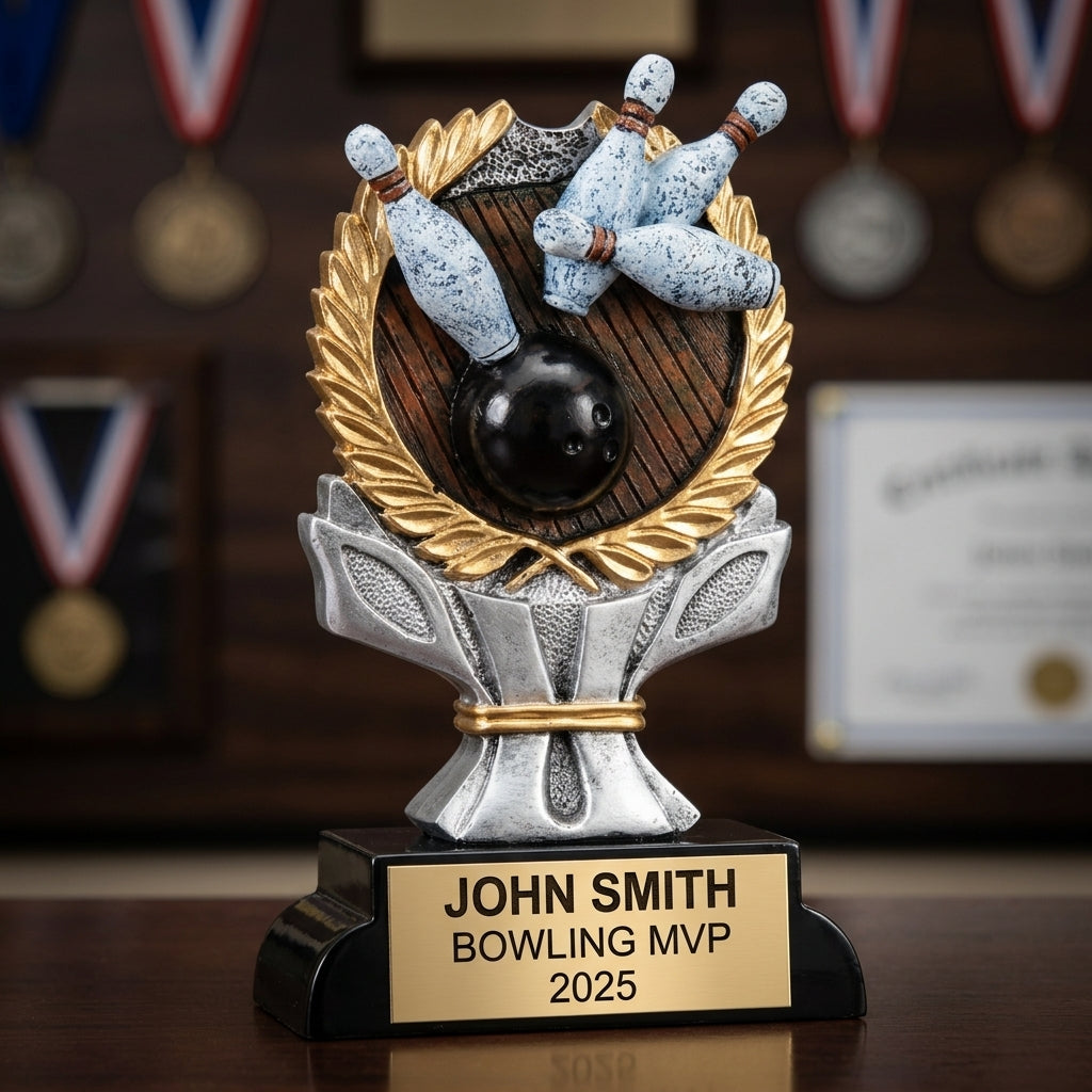 Bowling Award | Personalized Trophy | Custom Engraved | Bowling Tournament Trophy | Team Award | Personalized Bowling Gift - View 3