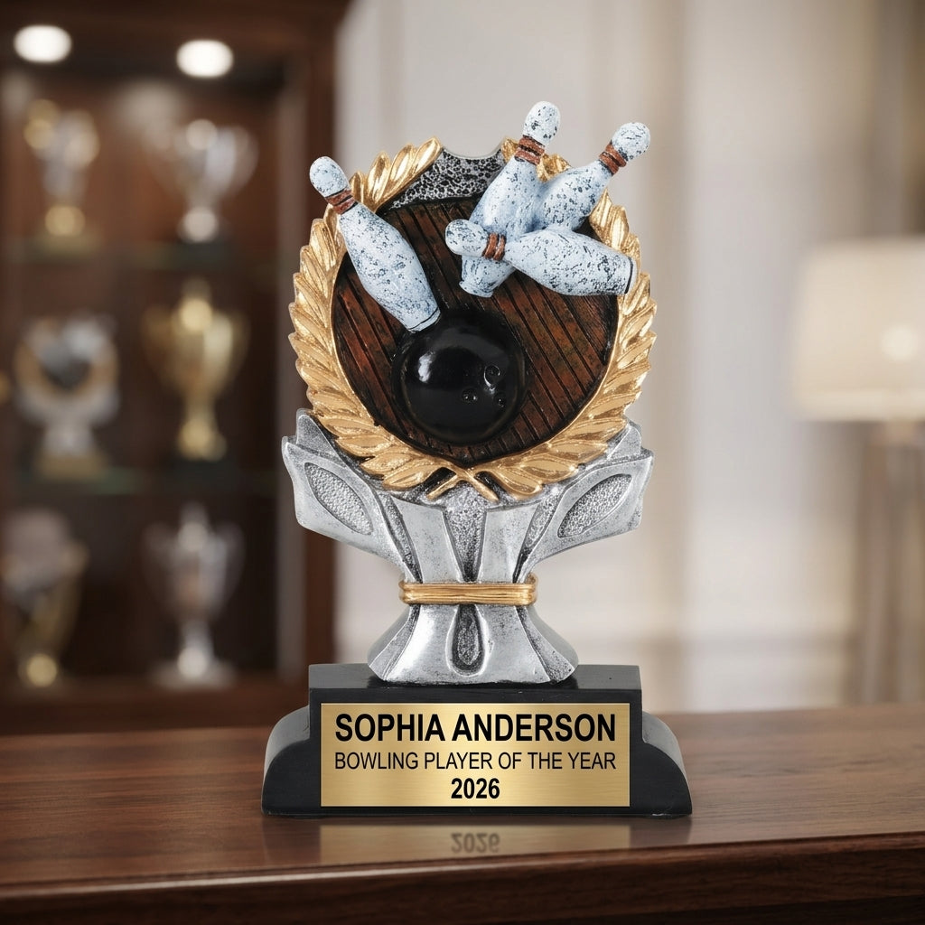 Bowling Award | Personalized Trophy | Custom Engraved | Bowling Tournament Trophy | Team Award | Personalized Bowling Gift - View 4
