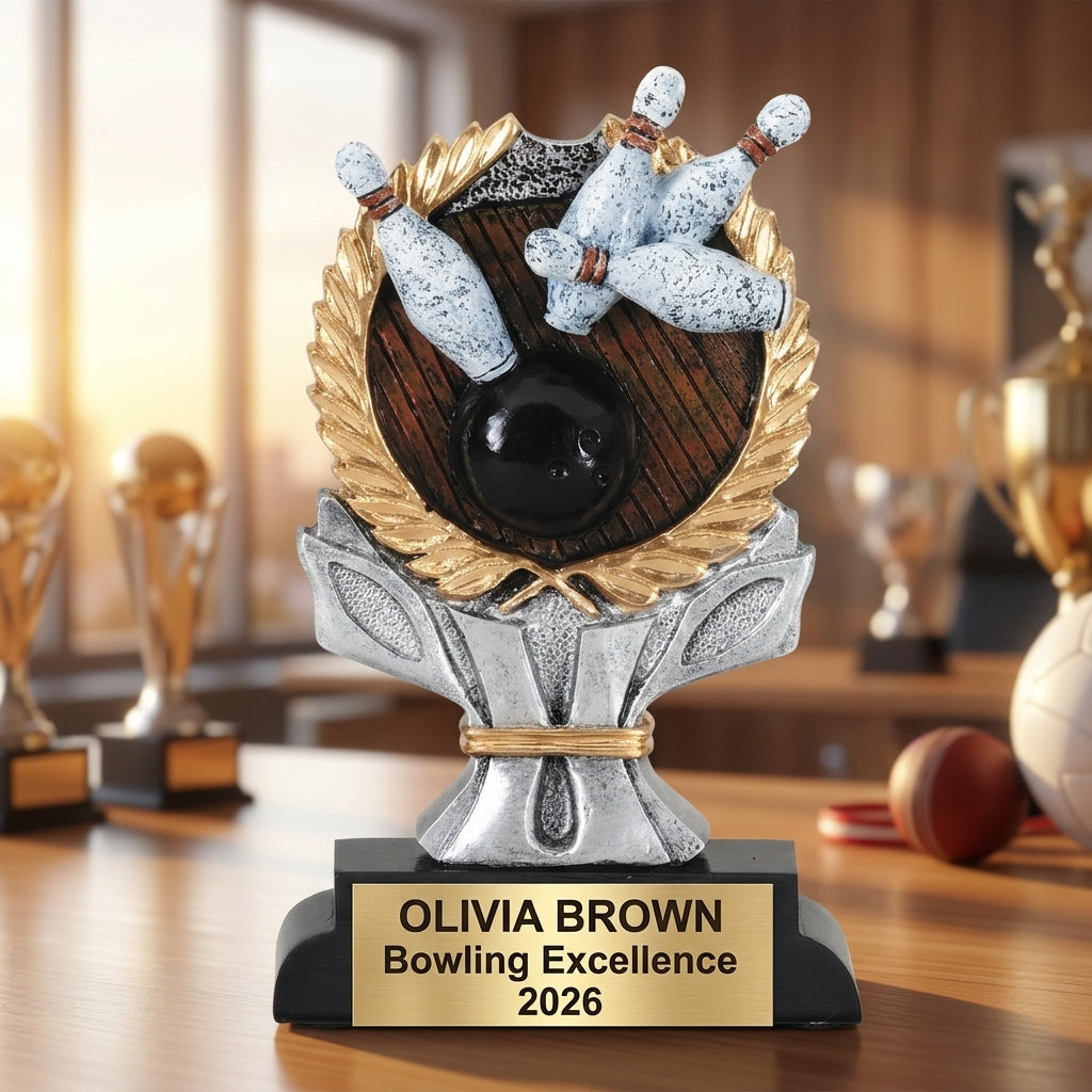 Bowling Award | Personalized Trophy | Custom Engraved | Bowling Tournament Trophy | Team Award | Personalized Bowling Gift - View 5