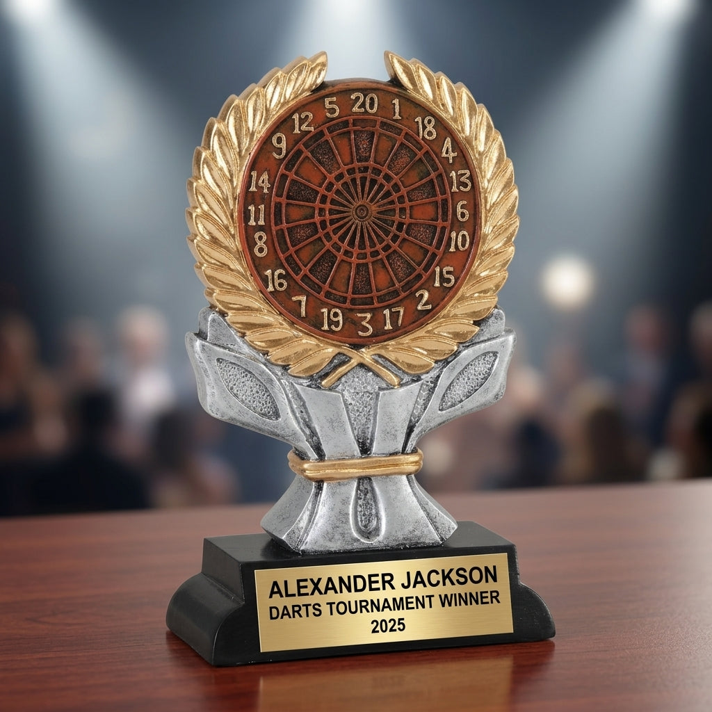 Darts Award Trophy | Personalized | Custom Engraved | Dart Tournament | Gift for Dart Player | Darts Champion - View 2