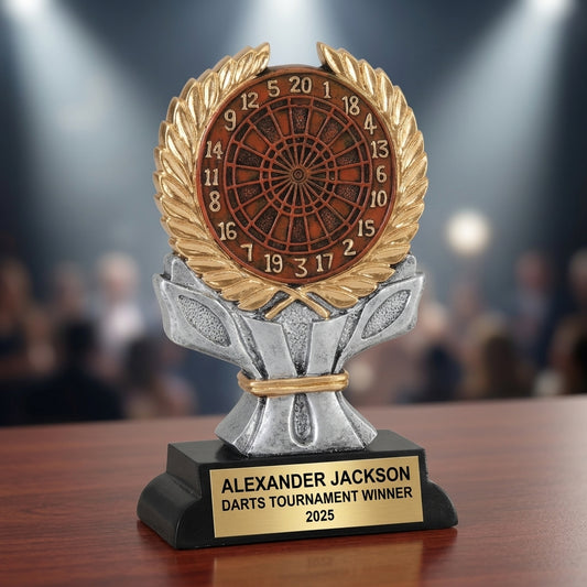 Darts Award Trophy | Personalized | Custom Engraved | Dart Tournament | Gift for Dart Player | Darts Champion - View 2