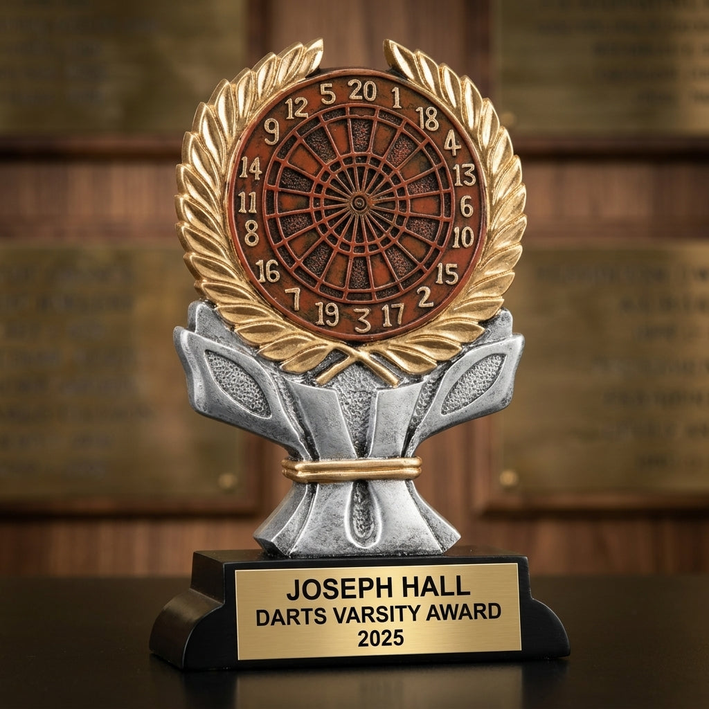 Darts Award Trophy | Personalized | Custom Engraved | Dart Tournament | Gift for Dart Player | Darts Champion - View 3