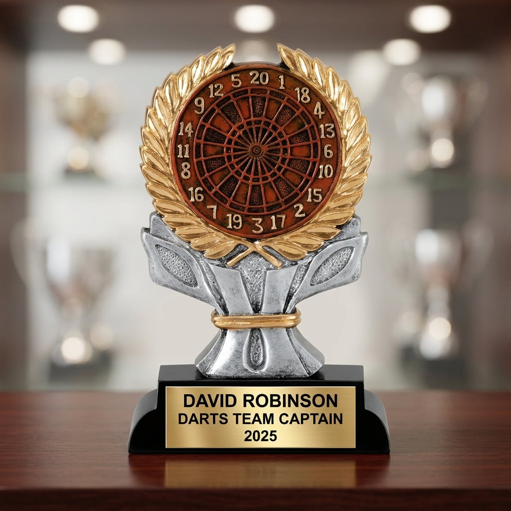 Darts Award Trophy | Personalized | Custom Engraved | Dart Tournament | Gift for Dart Player | Darts Champion - View 4