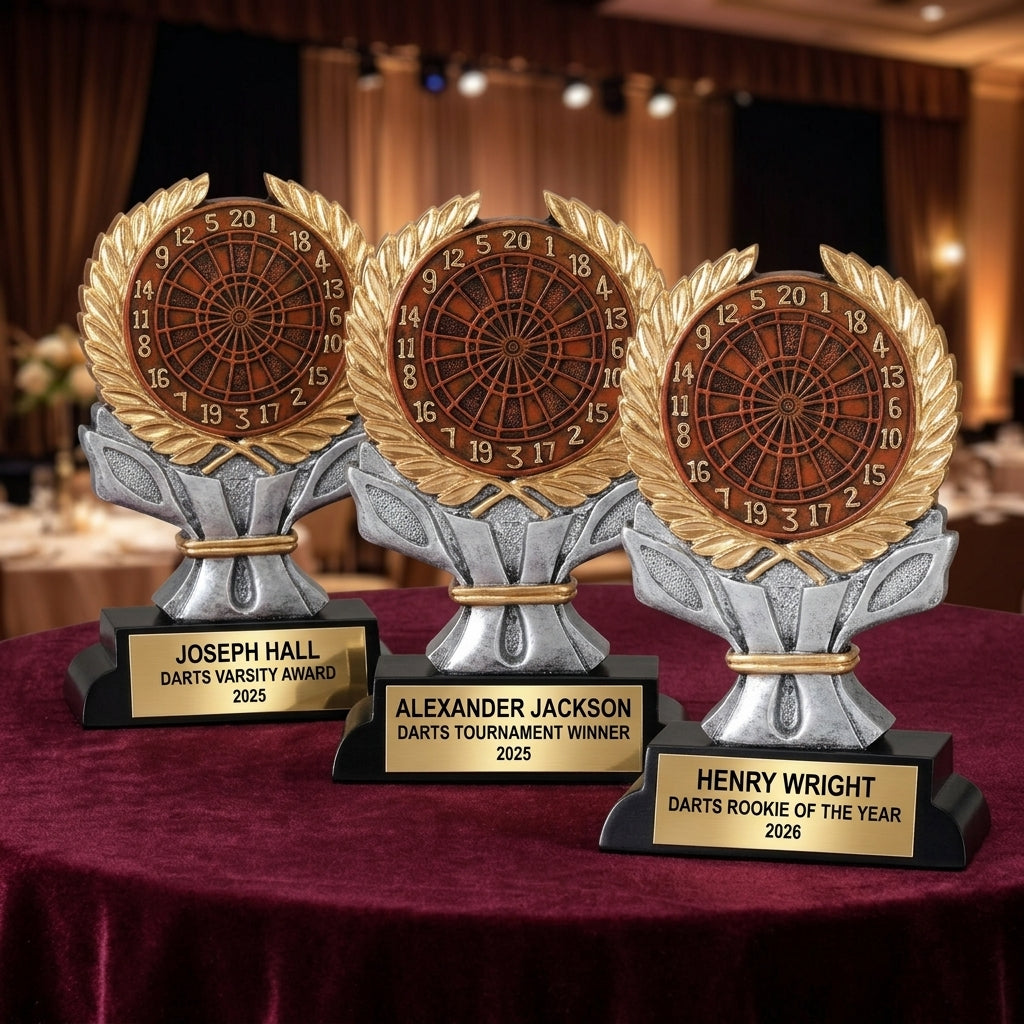 Darts Award Trophy | Personalized | Custom Engraved | Dart Tournament | Gift for Dart Player | Darts Champion - View 6