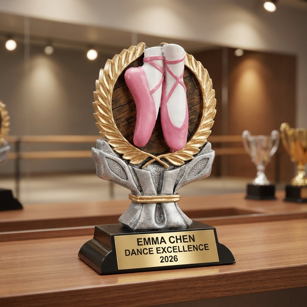 Dance Award Trophy | Personalized Ballerina | Custom Engraved | Dance Recital Gift | Ballet | Wood Unlimited - View 2
