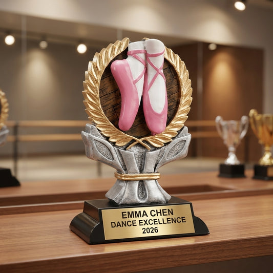 Dance Award Trophy | Personalized Ballerina | Custom Engraved | Dance Recital Gift | Ballet | Wood Unlimited - View 2