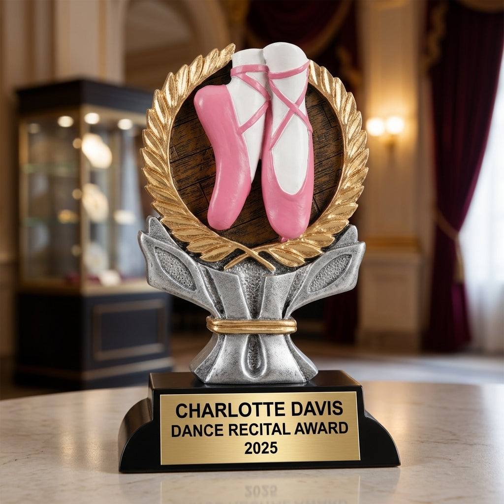 Dance Award Trophy | Personalized Ballerina | Custom Engraved | Dance Recital Gift | Ballet | Wood Unlimited - View 4
