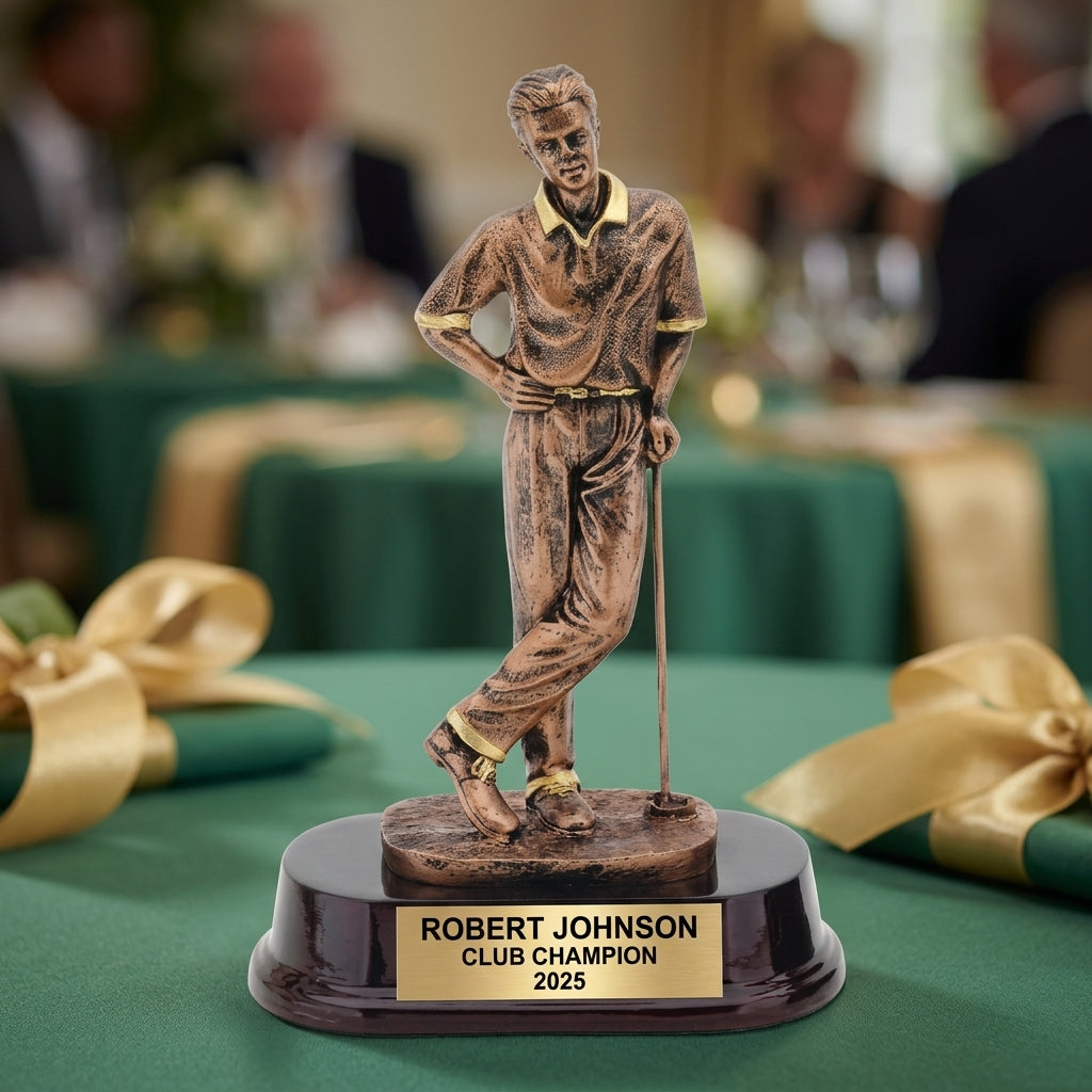 Personalized | Golf Award | Custom Engraved | Golfer | Trophy | Award | Engraved | Tournament | Custom | Gift | Men | Retirement | Coach - View 2